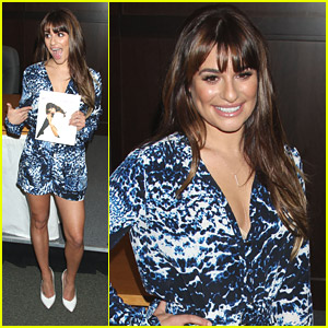 Lea Michele Brings 'Brunette Ambition' Signing To The Grove