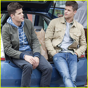 Max & Charlie Carver Film 'The Leftovers' in NYC!