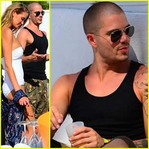 The Wanted's Max George Mingles with Bikini Babes in Marbella