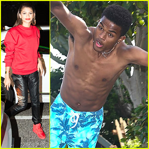 Trevor Jackson Hangs Out at Hollister House Before Hanging Out with Zendaya