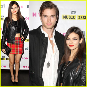 Victoria Justice Goes Rocker for 'Nylon' Party with Boyfriend Pierson Fode!