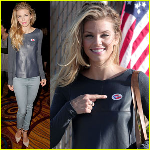 AnnaLynne McCord Supports Congressional Candidate Marianne Williamson at Election Celebration