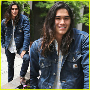 Booboo Stewart Takes a Quick Break from 'The Descendants' Filming!