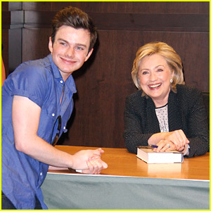 Chris Colfer Surprises Hillary Rodham Clinton At Her Book Signing
