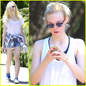 Elle Fanning Heads Out For A Hike After Teen Choice Award Nomination