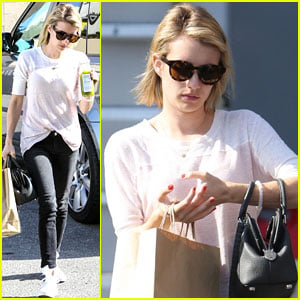 Emma Roberts Stays Healthy with Green Juice After Trip to Hawaii!