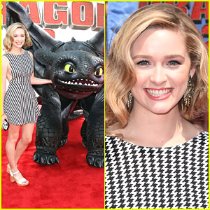 Greer Grammer Walks Red Carpet with 'How To Train Your Dragon 2's Toothless!