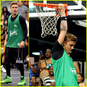 Justin Bieber Reverse Yams It at Sprite's Celeb Basketball Game!
