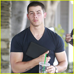 Nick Jonas Shows Off His Large Arm Muscles During a Coffee Run!