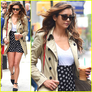 Nina Dobrev Looks Flawless Despite the Cloudy NYC Weather!
