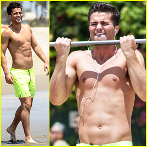 Spencer Boldman Works Out Shirtless in Santa Monica Before 'Zapped' Premiere!