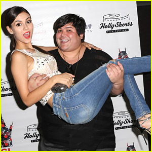 Victoria Justice Supports Harvey Guillen at 'Chocolate Milk' Screening