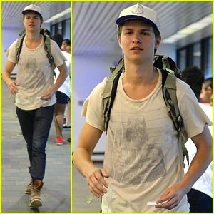 Ansel Elgort Flies Out of NYC, While 'TFIOS' Bench is Reinstalled in Amsterdam!