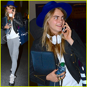 Cara Delevingne Looks Like She's Ready & Prepped for a Long Flight!