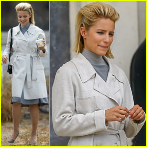 Dianna Agron Sports Pretty Awesome Hair for 'Headlock' Filming