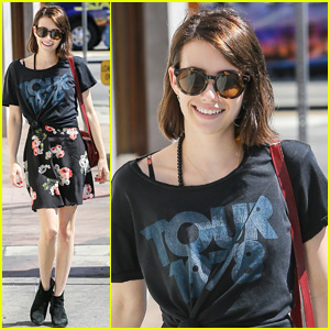 Emma Roberts Takes a Break From 'Ashby' Filming