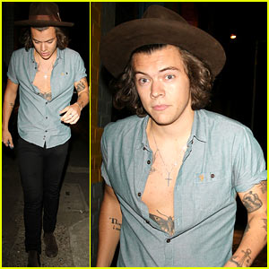 Harry Styles Shows Some Skin in Partially Unbuttoned Shirt!