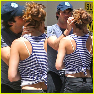 Ian Somerhalder Kisses a Mystery Gal on the Cheek in Front of Nikki Reed!