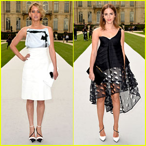 Jennifer Lawrence & Emma Watson Look So Chic for Christian Dior Show in Paris!