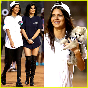 Kendall & Kylie Jenner Compete on Opposing Teams for Charity Kickball Game!
