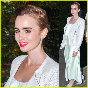 Lily Collins Keeps it Light for a Night Out at the Chiltern Firehouse!