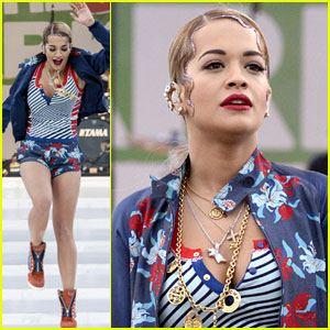 Rita Ora Jumps Around at Energy In The Park 2014!