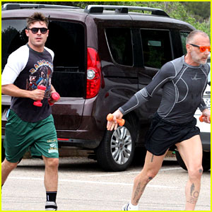 Zac Efron Does a Cardio Workout with New Pal Gianluca Vacchi!
