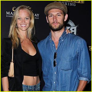 Alex Pettyfer Makes First Official Appearance with Girlfriend Marloes Horst!