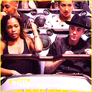 Justin Bieber Rides Space Mountain at Disneyland with Mystery Girl (Photos)