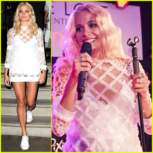 Pixie Lott Switches Up Her Oufit for Album Launch Party Performance