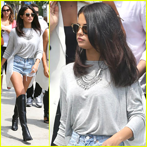 Selena Gomez's Knee-High Boots Are Made For Walking After Lunch in Los Angeles