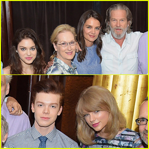 Taylor Swift & Odeya Rush Get Together with the 'Giver' Cast at Press Conference