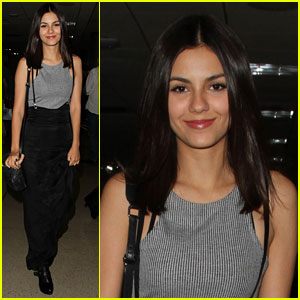 Victoria Justice Heads Back to Los Angeles After Filming 'Outskirts'!