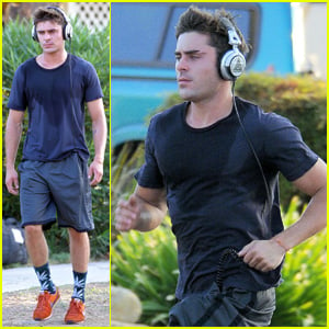 Zac Efron Gets Sweaty Sprinting on 'We Are Your Friends' Set