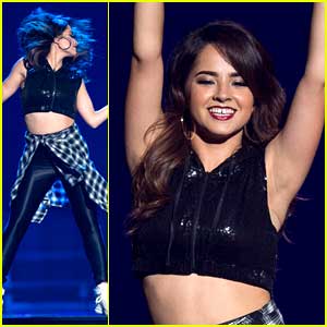 Becky G Shows Off Some Skin at Staples Center
