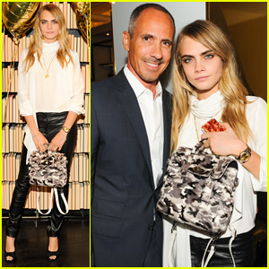Cara Delevingne Launches Mulberry Collection in NYC After Partying with Karlie Kloss