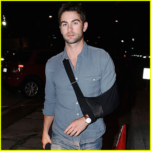 Chace Crawford Sports a Sling on His Arm - But Still Looks Really Hot!