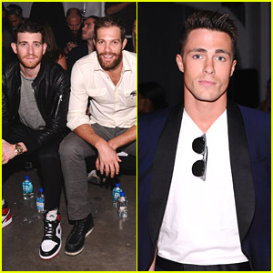 Colton Haynes & Bryan Greenberg Sit Front Row For Ovadia & Sons at NYFW