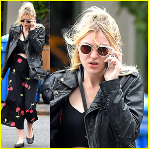 Dakota Fanning Puts a Cherry On Top Her Outfit in NYC!