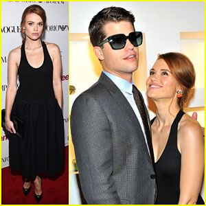 Holland Roden & Max Carver Stay Close at Teen Vogue's Young Hollywood Party 2014!