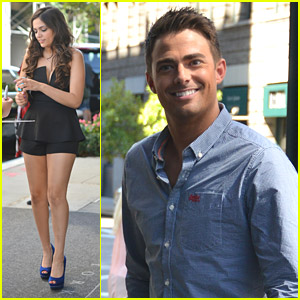 Jonathan Bennett & Bethany Mota Return To Hotel After 'DWTS' Cast Announcement in NYC