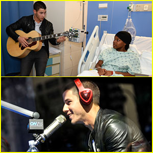 Nick Jonas Plays Music for Patients at a Children's Hospital