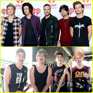 One Direction & 5 Seconds of Summer Attend iHeartRadio Music Festival, Make Girls Go Crazy!