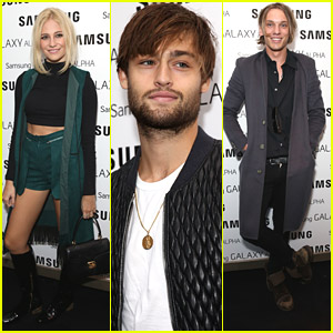 Pixie Lott Steps Out For Samsung Galaxy Alpha Launch with Douglas Booth & Jamie Campbell Bower