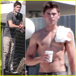 Zac Efron Films More Shirtless Scenes After Congratulating Ashley Tisdale on Wedding
