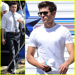 Zac Efron Switches into a Suit on 'We Are Your Friends' Set