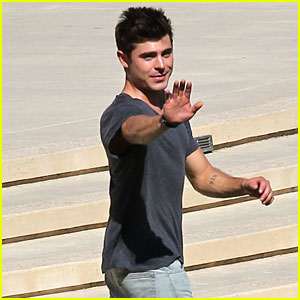 Zac Efron Waves to Cameras On the 'We Are Your Friends' Set!