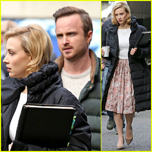 Sarah Gadon Is Joined By Aaron Paul on 'Louis Drax' Set