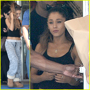 Ariana Grande Wears Cat Ears While Halloween Shopping