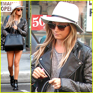 Ashley Tisdale Wears Short Shorts Just Before Halloween